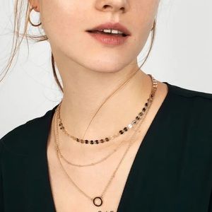 BaubleBar Adrielle Triple Strand Necklace